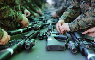 Marine with M16's