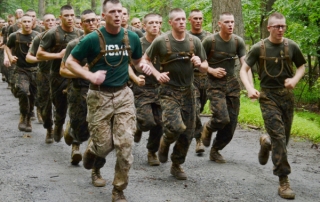 Platoon Running At Marine OCS