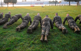 Candidates Doing Push-ups